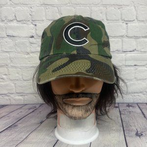 Chicago Cubs Camo Hat Cap Strap Back Brown Green Camouflage Kick 10 Heileman's